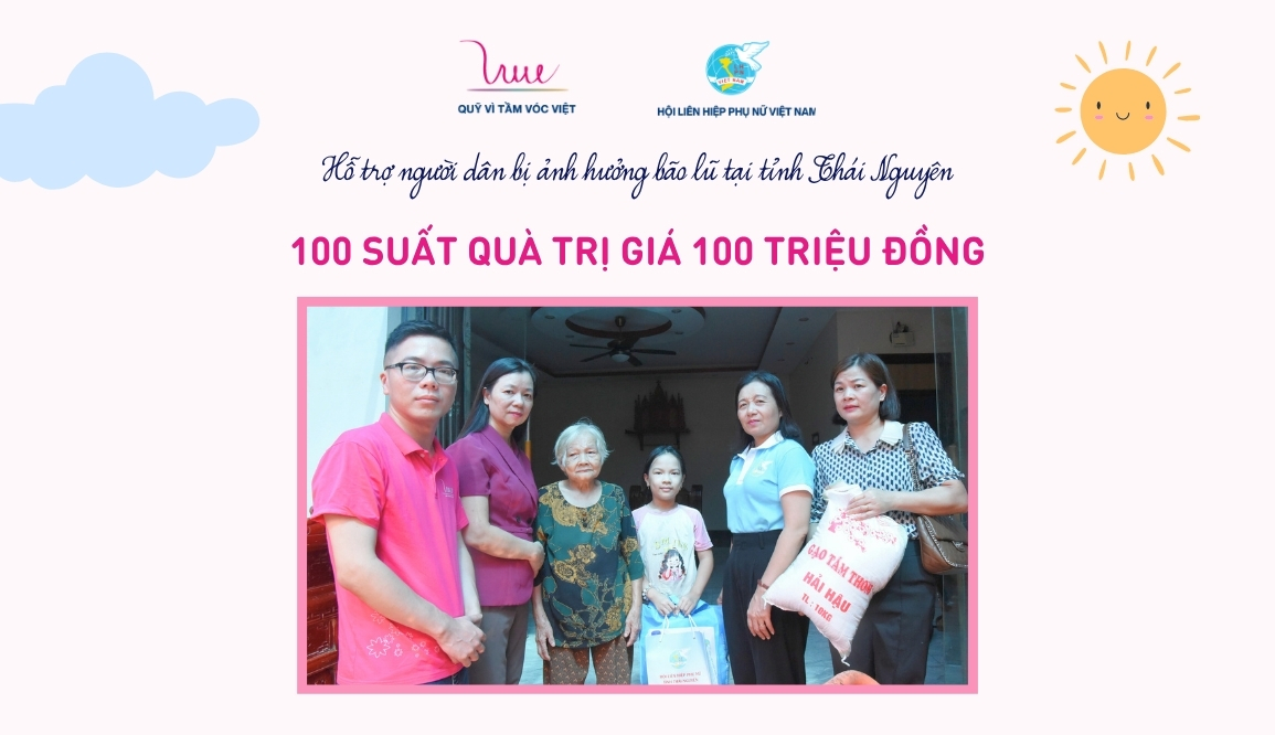Trao 100 suất quà trị giá 100 triệu đồng hỗ trợ người dân Thái Nguyên bị ảnh hưởng bởi bão, lũ